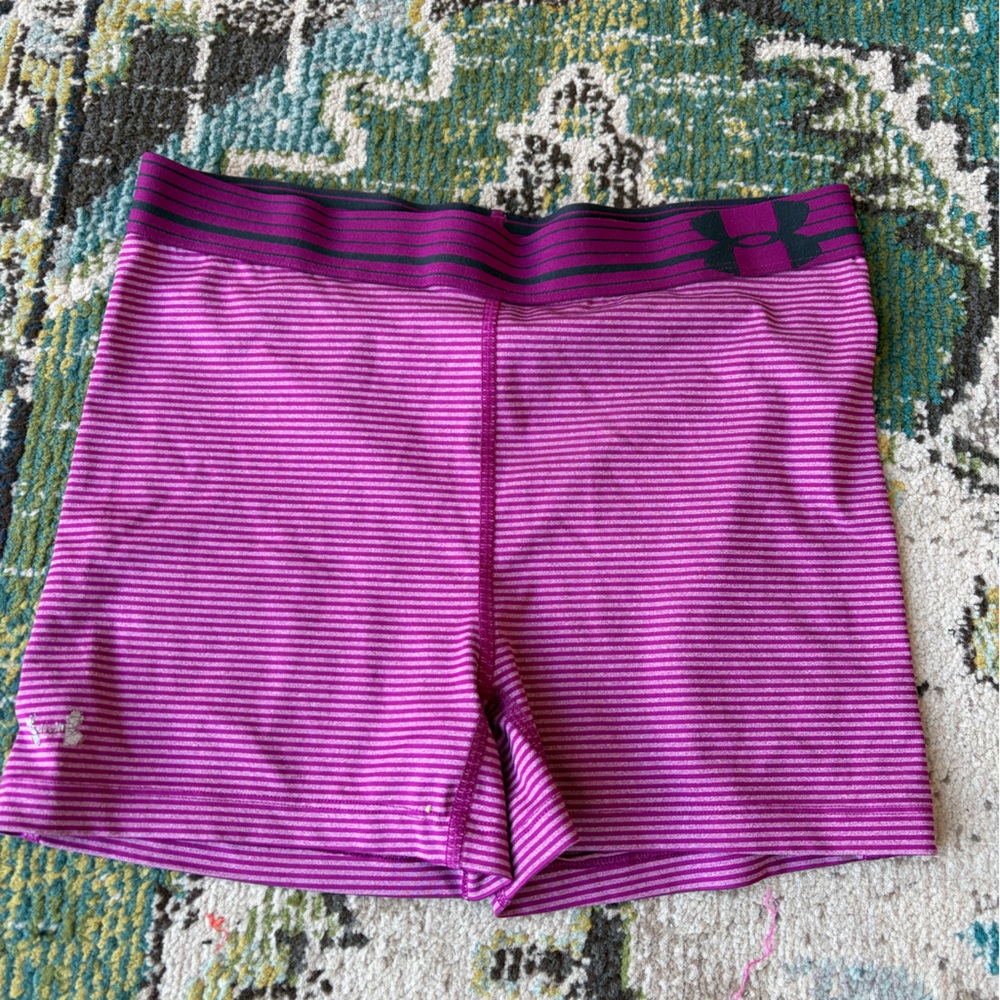 Vintage Under Armour Pink Striped Women's Shorts